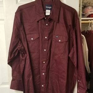 Mens Wrangler pearl snap